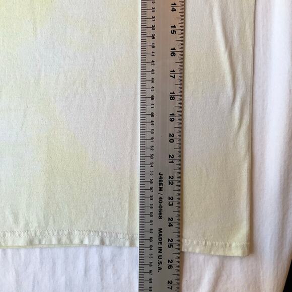 Hanes Men’s Short Sleeve T-shirt size M (38-40), Tie Dye Yellow, Camp Taylor - Picture 4 of 7